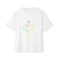 Minimalist Divide Symbol with Brush Oversized Boxy Tee