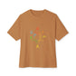 Minimalist Divide Symbol with Brush Oversized Boxy Tee