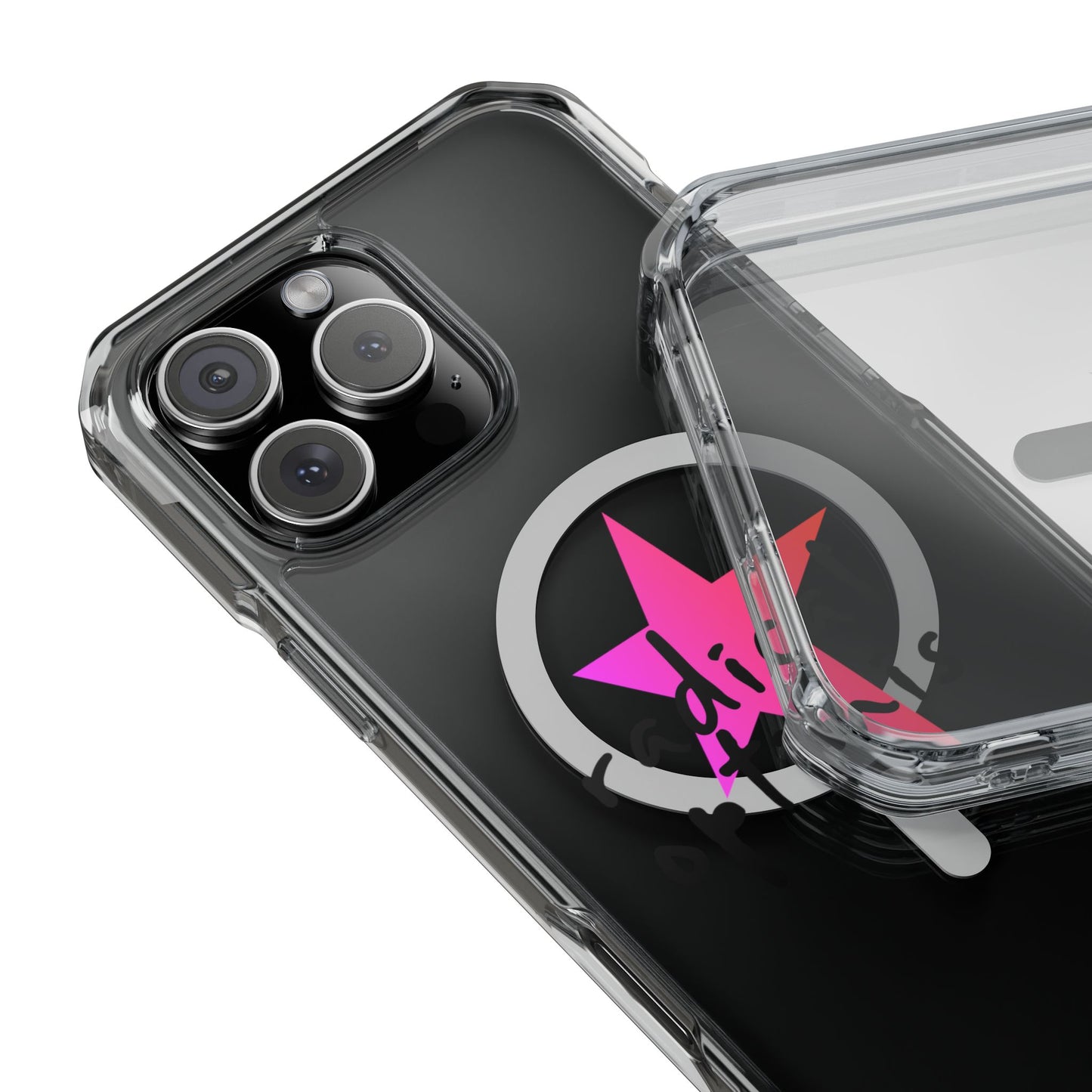 Flame Script Statement Magnetic Clear Impact case