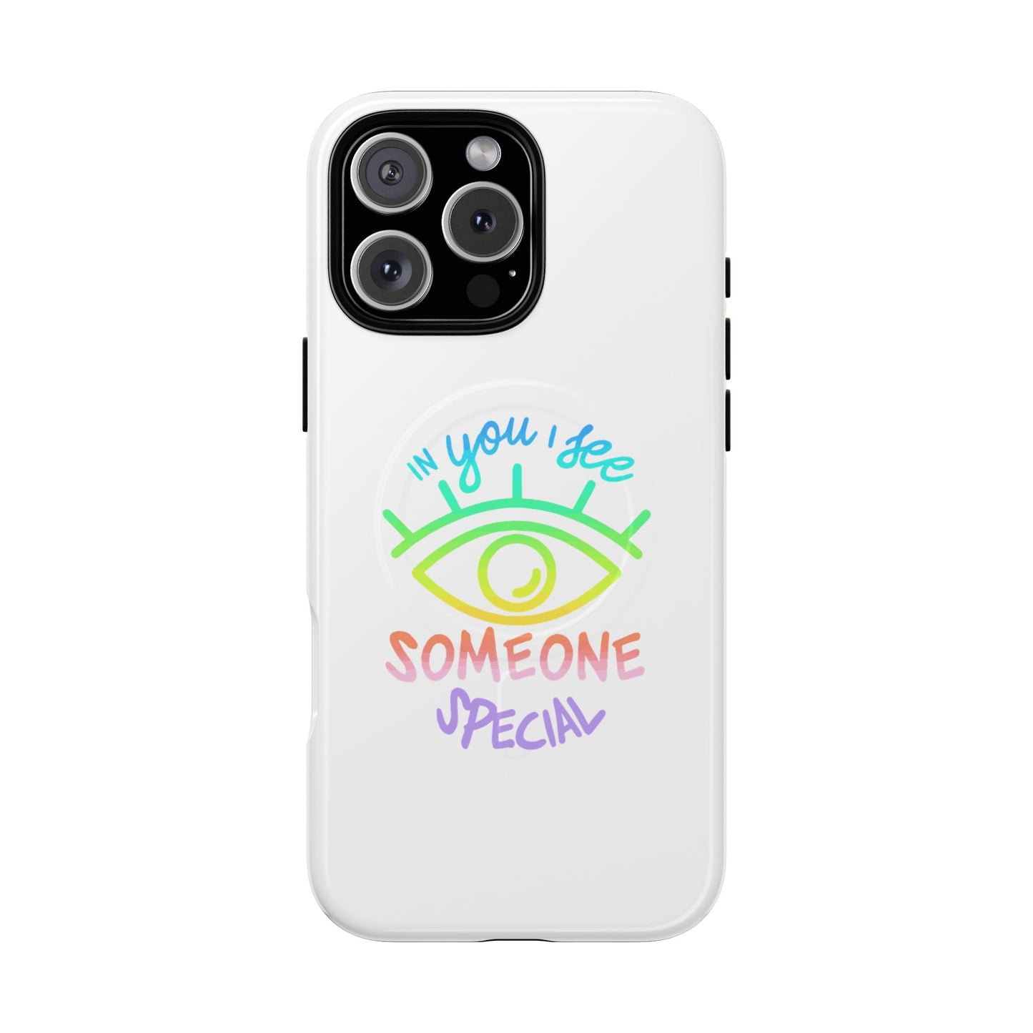 Vibrant Eye and Text Tough Magnetic Case