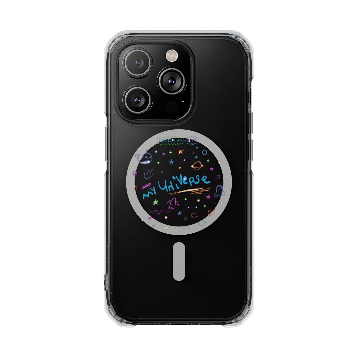 Neon Space Doodles Magnetic Clear Impact case