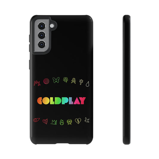 Premium Tough Case for Samsung S21 to S25 Ultra Showcasing Coldplay’s Signage