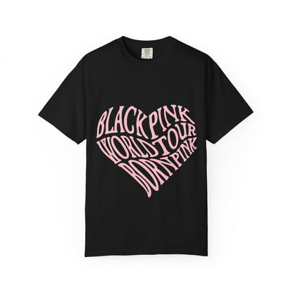 Born Pink Heart Typography – Dyed T-shirt