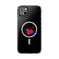 Heart on Fire Bold Script Magnetic Clear Impact Case