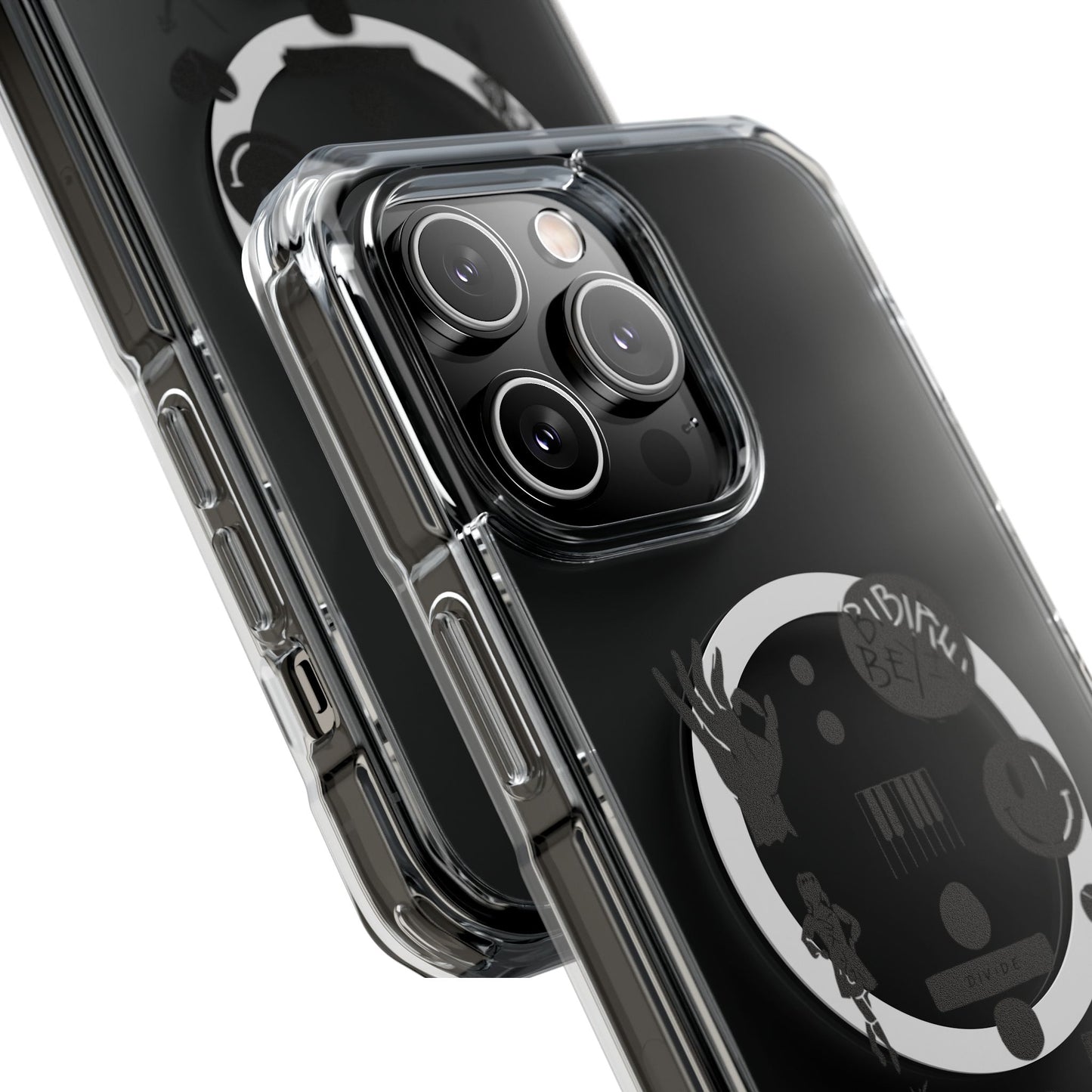 Ocean Wave with Heart Outline Magnetic Clear Impact Case