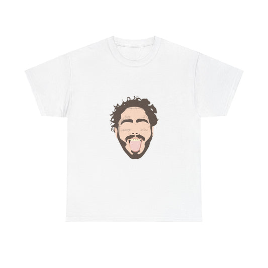 Minimalist Tongue Out Cartoon Face Unisex Heavy cotton Tee