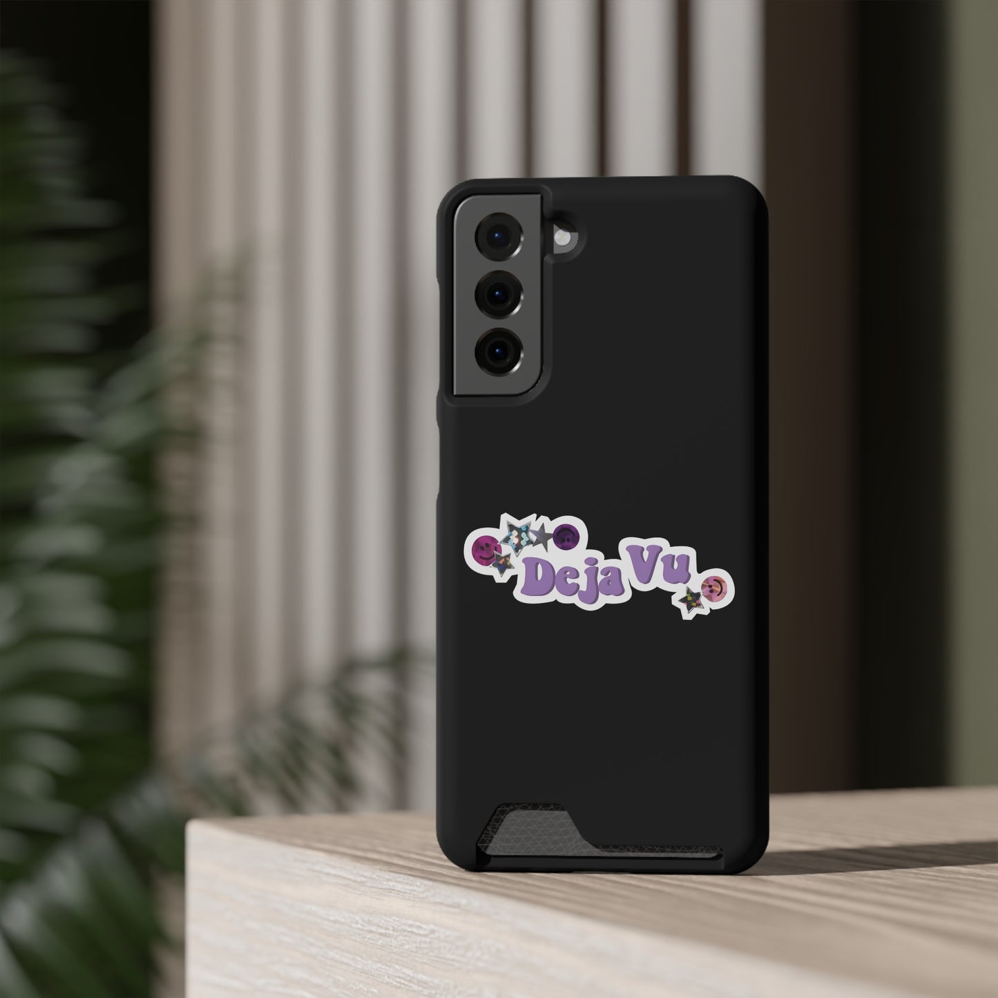 Phone Case + Card Holder For Samsung S21 to S22 – Olivia Rodrigo Deja Vu | Black Edition