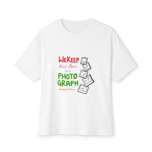 White Paw Print Oversized Boxy Tee