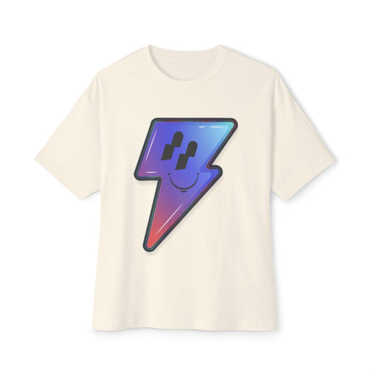 Smiley Charge Pop Unisex Oversized Boxy tee
