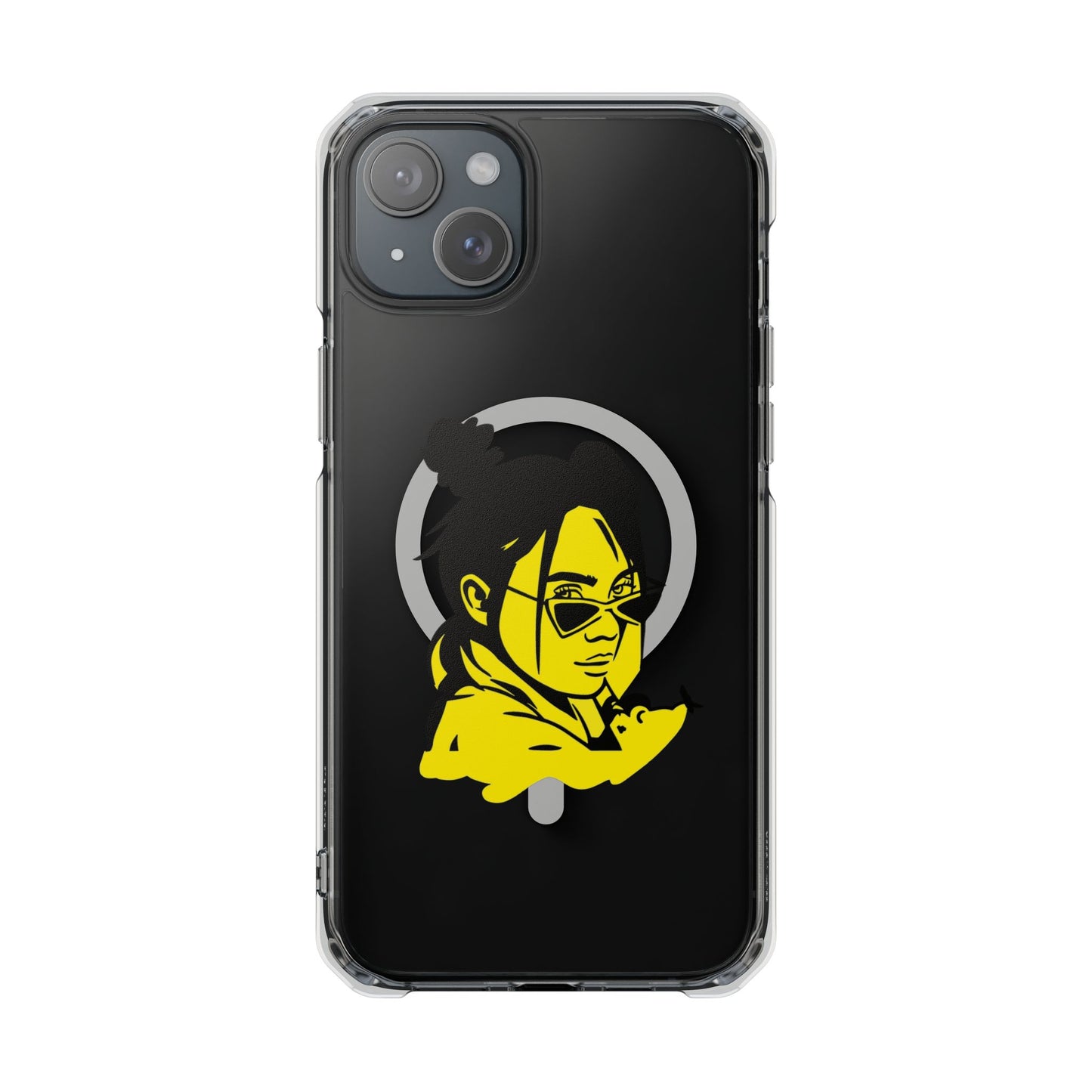 Neon Mood Portrait Magnetic Clear Impact Case