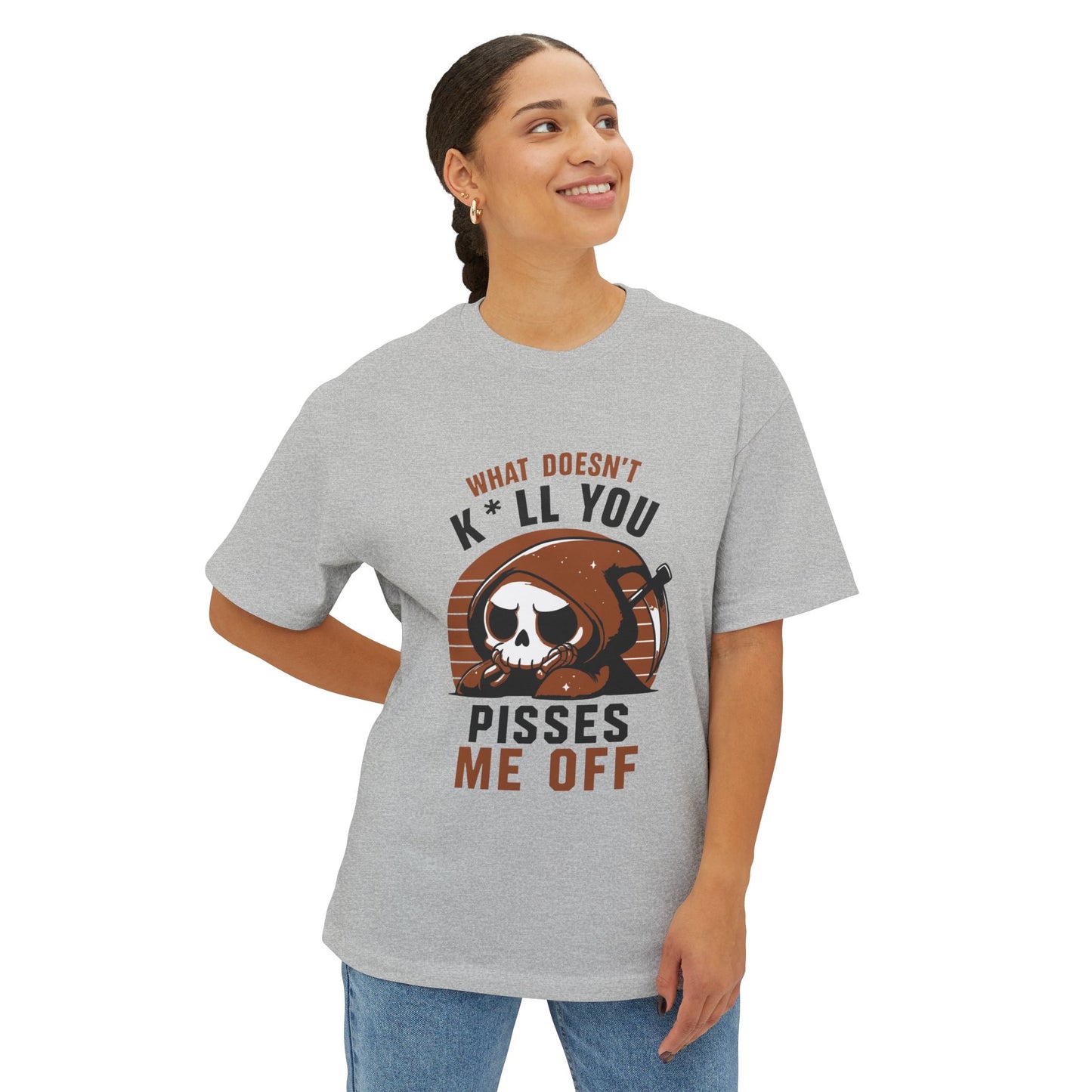 Oversized boxy Tee – Snazzy Piss Me off Edition