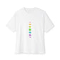 Rainbow Lunar Phases Unisex Oversized Boxy Tee