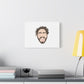 Minimalist Tongue Out Cartoon Face Canvas