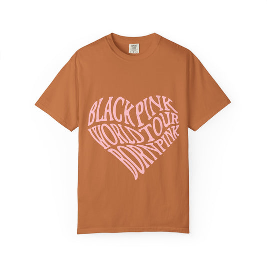 Born Pink Heart Typography – Dyed T-shirt