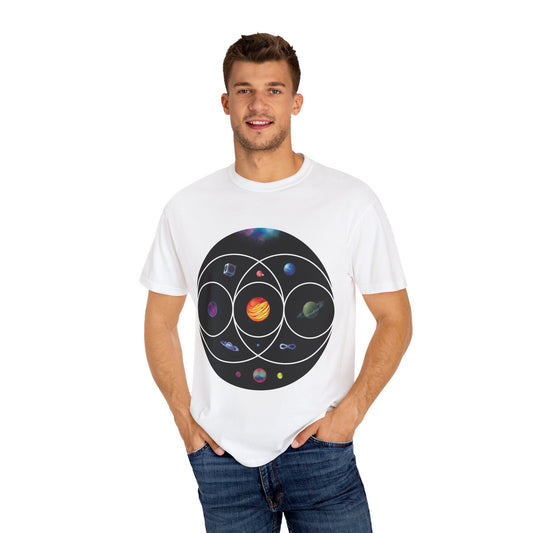 Unisex Garment-Dyed T-Shirt Inspired by Coldplay’s Illustration Concept
