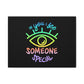 Vibrant Eye and Text Canvas