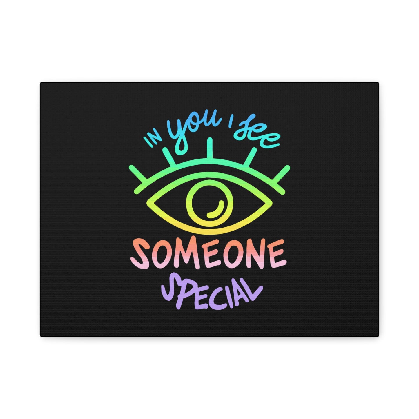Vibrant Eye and Text Canvas