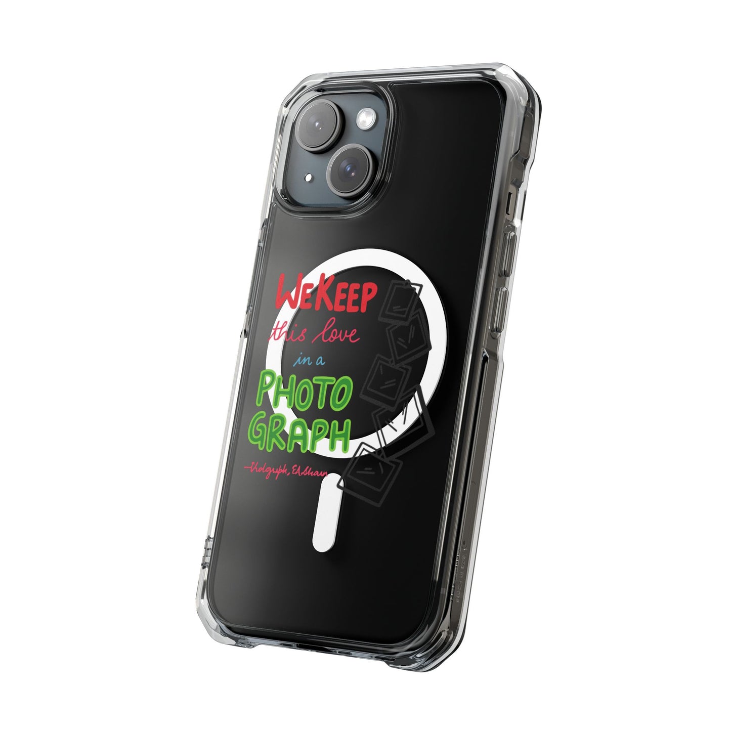 White Paw Print Magnetic Clear Impact Case