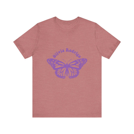Olivia Rodrigo Unisex Jersey Short Sleeve Tee - With Butterfly