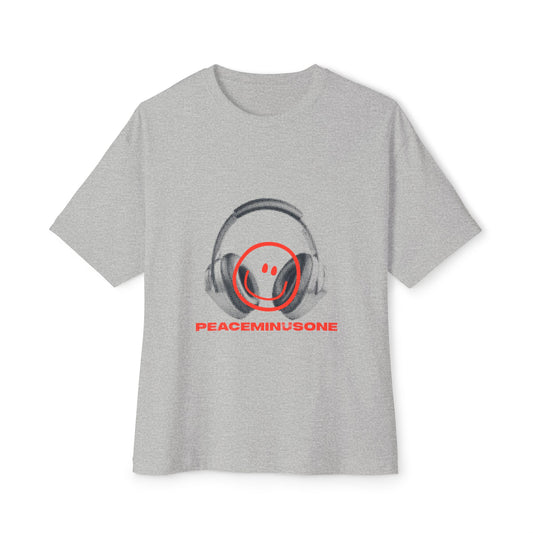 Smiley Beats Graphic Unisex Oversized Boxy Tee