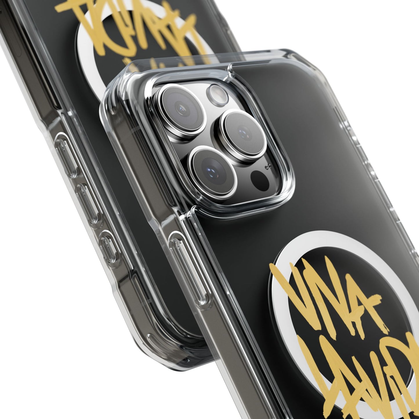 Golden Brush Script Magnetic Clear Impact case