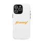Orange Lightning Text Logo Tough Magnetic Case