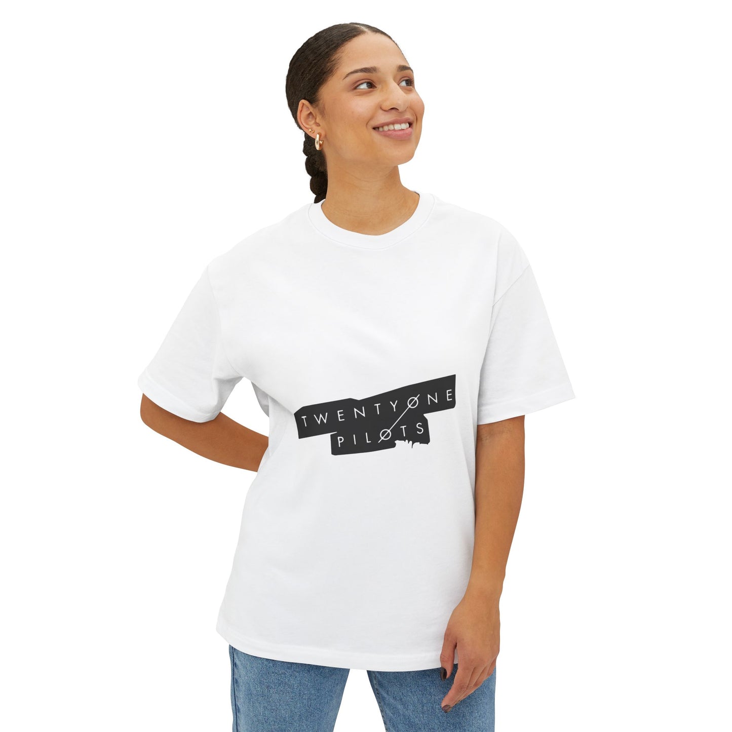Tilted Echo Unisex Oversized Boxy Tee