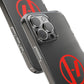 Crimson Orbit Clear Case