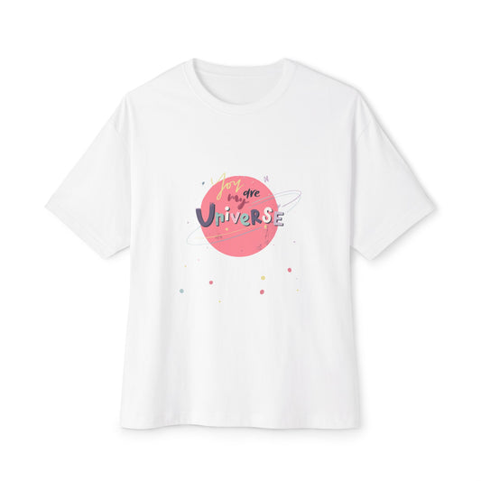 Pastel Planet & Universe Unisex Oversized Boxy Tee