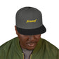 Orange Lightning Text Logo Snapback Cap