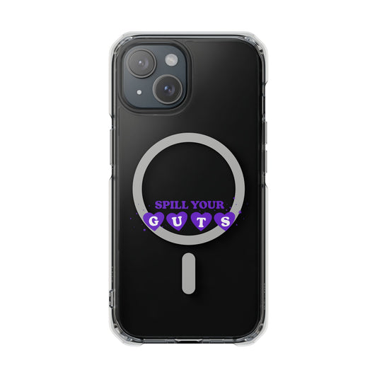 Spill Your Guts Heart Magnetic Clear Impact Case
