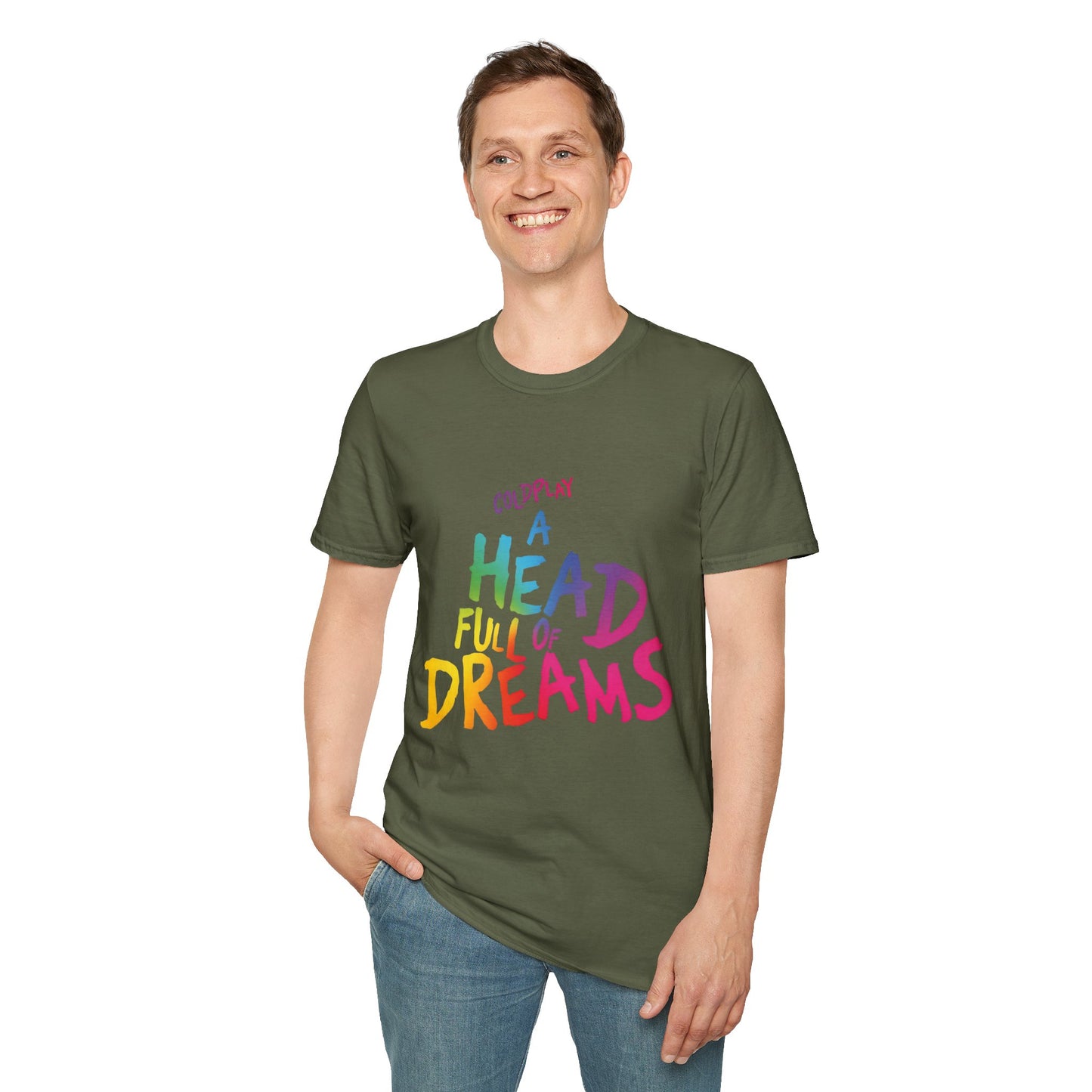 Unisex Softstyle T-Shirt Inspired by Coldplay’s Iconic A Head Full of Dreams