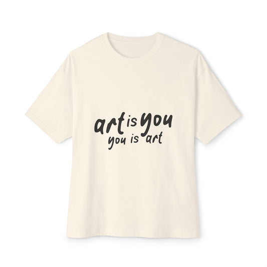 Red Scribble Heart Unisex Oversized Boxy Tee