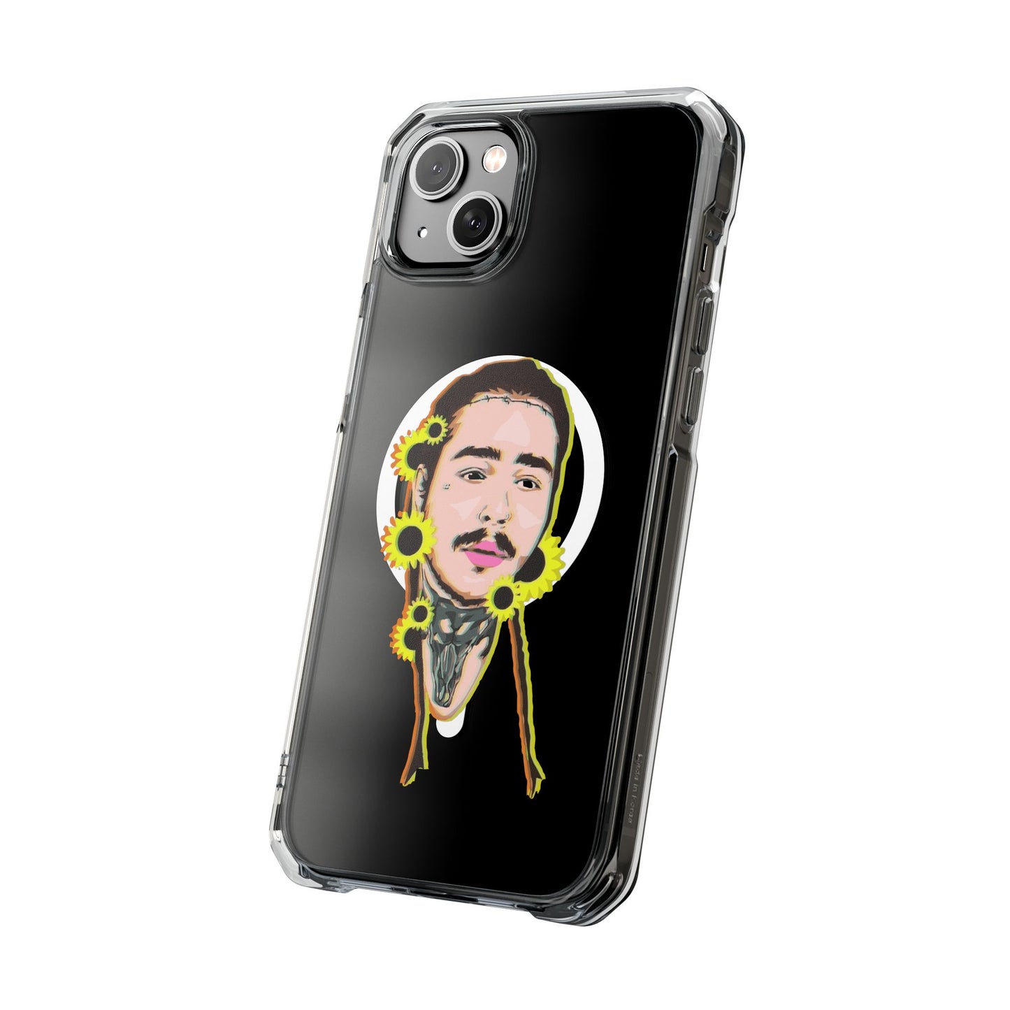 Cartoon Face with Sunflowers Magnetic Impact Case