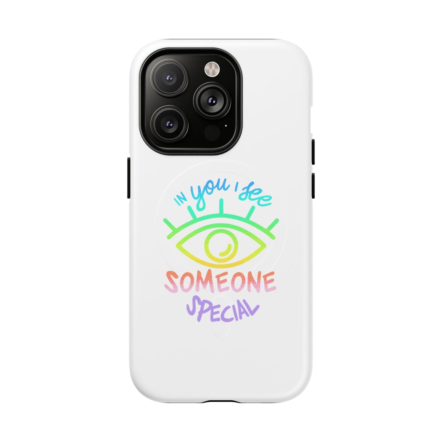 Vibrant Eye and Text Tough Magnetic Case