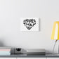 Happier Heart Lettering Matte Canvas