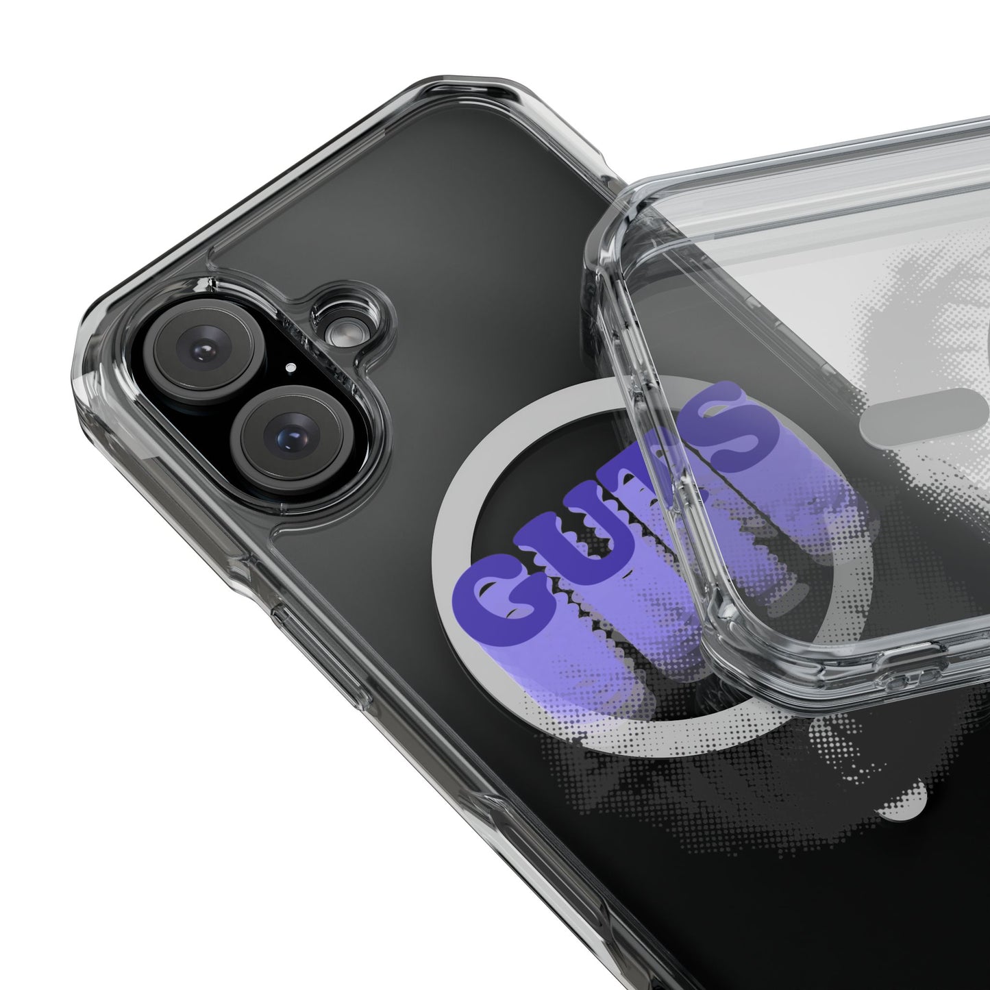 Guts Drip Effect Halftone Magnetic Clear Impact Case