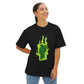 Green Flame Icon Unisex Oversized Tee
