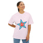 Power of Positivity Star Unisex Oversized Boxy Tee