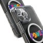 Retro Flower Power Color Pop Magnetic Clear Impact Case
