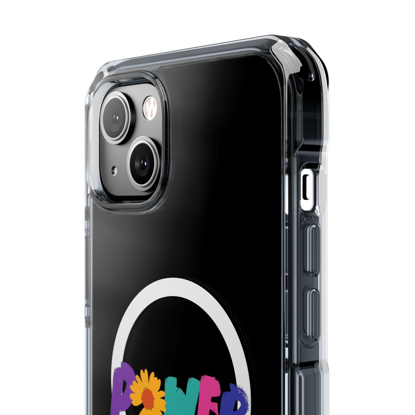 Retro Flower Power Color Pop Magnetic Clear Impact Case