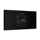 Neon Space Doodles Canvas