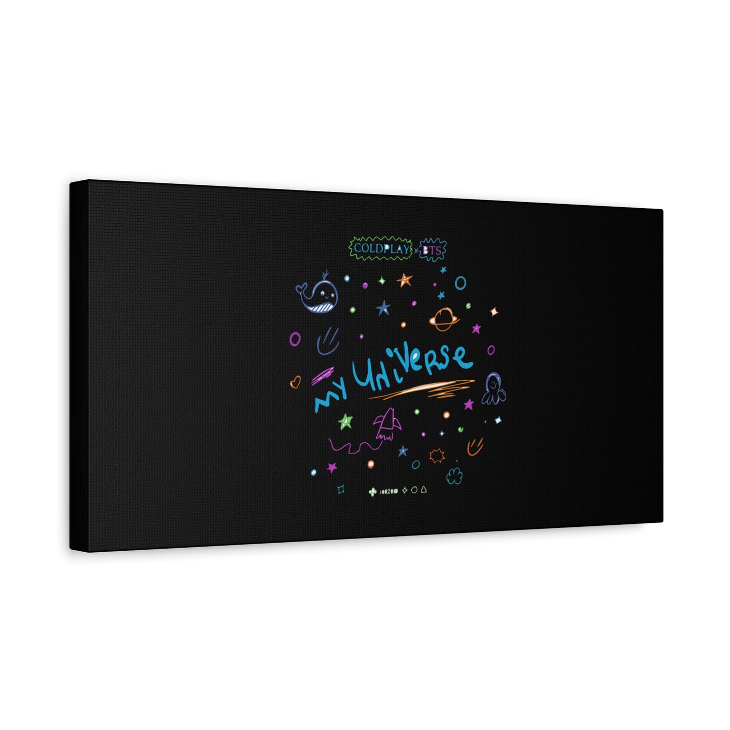Neon Space Doodles Canvas