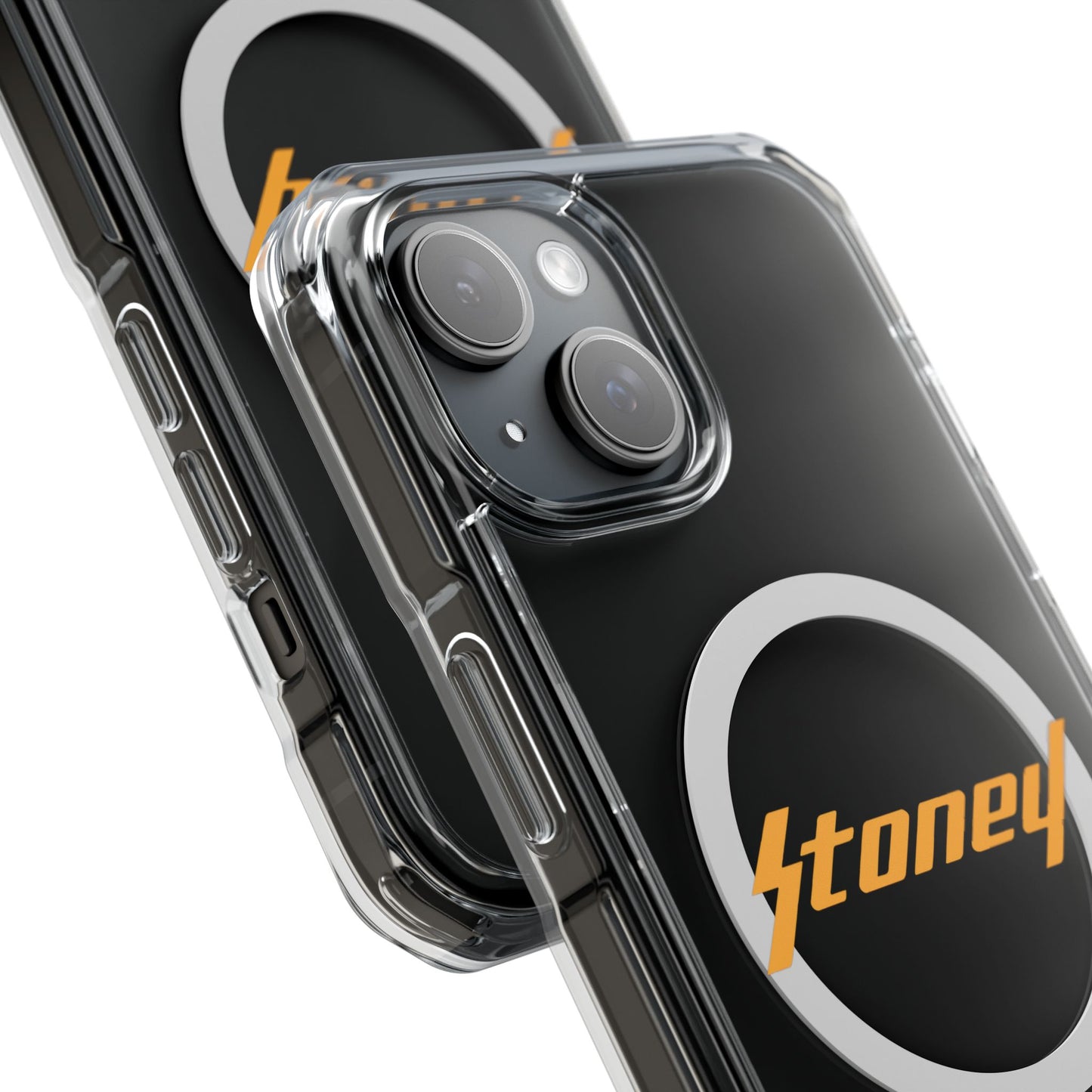 Orange Lightning Text Logo Magnetic Impact Case