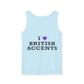 I Love British Accents-Dyed Tank Top