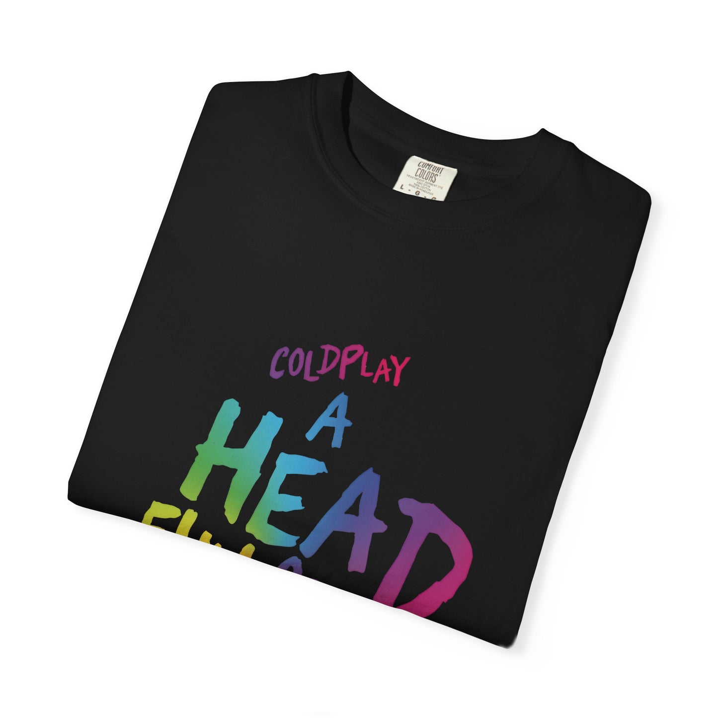 Unisex Garment-Dyed T-Shirt Inspired by Coldplay’s Iconic A Head Full of Dreams