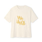 Golden Brush Script Unisex Oversized Boxy Tee