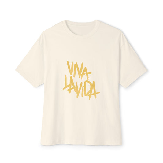 Golden Brush Script Unisex Oversized Boxy Tee