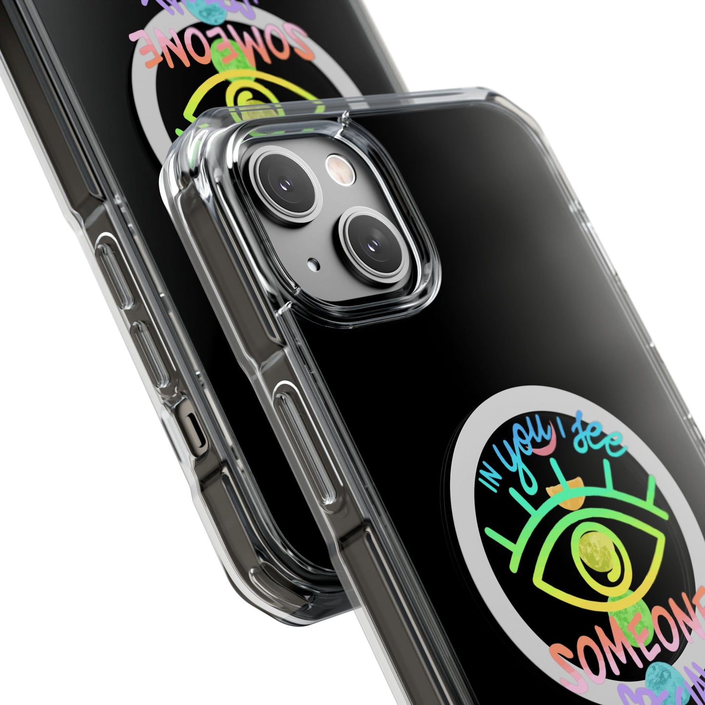 Rainbow Lunar Phases Magnetic Clear Impact case