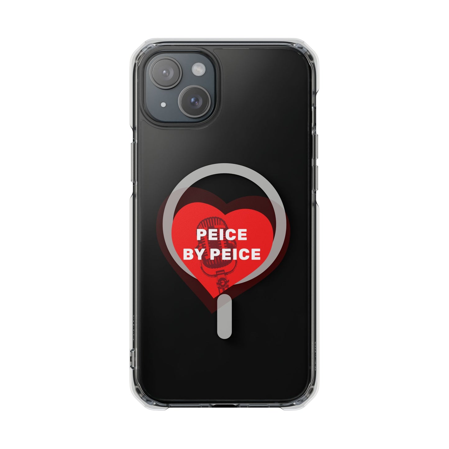 Piece by Piece Mic Drop Magnetic clear Impact Case